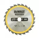 Диск с твърдосплавни пластини DEWALT Construction 235/2.6/30 Z=24, за дървесина - small