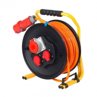 Удължител на макара AS SCHWABE Professional 30м 400V, 5х2.5 H07BQ-F, 1 трифазен и 2 монофазни контакта, IP44