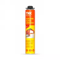 Пяна полиуретанова TKK Tekapur Construction Adhesive 800мл, за зидане, пистолетна, всесезонна (над -5°C)