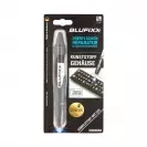 UV ремонтен гел писалка BLUFIXX 5гр. черен, за пластмасови корпуси, клавиатури и телефони, к-кт със светод. - small