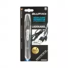 UV ремонтен гел писалка BLUFIXX LADEKABEL 5гр. черен, за кабелни обшивки на зарядни устройства, к-кт със светодиод - small