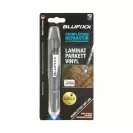 UV ремонтен гел писалка BLUFIXX LPV 5гр. тъмен дъб, за ламинат, паркет и винил, к-кт със светодиод - small