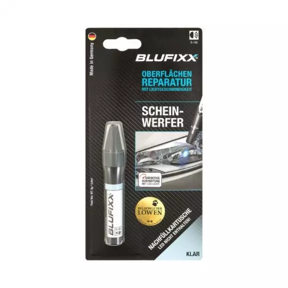 UV ремонтен гел пълнител BLUFIXX 5гр. прозрачен, за автомобилни фарове (предни светлини)