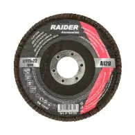Диск ламелен RAIDER 115х22.23мм P100, за шлайфане на метал, камък, дърво и пластмаса