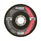 Диск ламелен RAIDER 115х22.23мм P60, за шлайфане на метал, камък, дърво и пластмаса - small