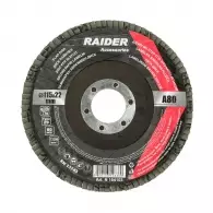 Диск ламелен RAIDER 115х22.23мм P80, за шлайфане на метал, камък, дърво и пластмаса