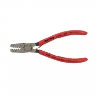 Клещи кербовъчни KNIPEX 0.25-2.5мм2, за изолирани кабелни накрайници, AWG 23-13, еднокомпонентни дръжки