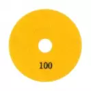 Диск за полиране DIMO 100х1.5мм P100, за сухо полиране на гранит, мрамор и подова мозайка, жълт - small, 130662