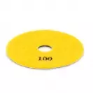 Диск за полиране DIMO 100х1.5мм P100, за сухо полиране на гранит, мрамор и подова мозайка, жълт - small, 130663