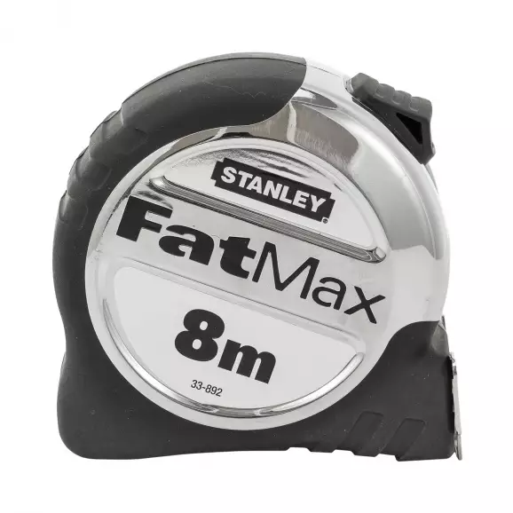 Ролетка пластмасов корпус STANLEY FatMax 8м x 32мм., гумирана, хромиран, EC-клас 2