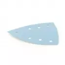 Шкурка велкро FESTOOL Granat DELTA 9 100х150мм P120, за лак и боя, с 6+1 отвора, синя, триъгълна, самозалепваща - small, 132299