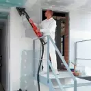 Шкурка велкро FLEX 300x300х300мм Р220, за гипсокартон, перфорирана, жълта, триъгълна, самозалепваща - small, 141034