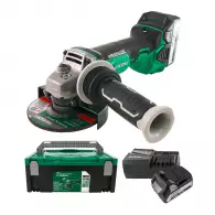 Акумулаторен ъглошлайф HITACHI/HIKOKI G18DBBVL-WQZ, 18V, 5.0Ah, Li-Ion, ф125мм, безчетков