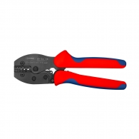Клещи кербовъчни KNIPEX PreciForce 0.25-6.0мм2, за неизолирани кабелни накрайници, AWG 23-10, двукомпонентна дръжки