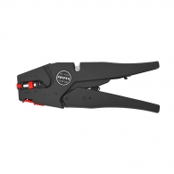 Клещи за заголване на кабели KNIPEX 0.3-10.0кв.мм, автоматични, изолирани, вграден резач за кабели до 2.5кв.мм