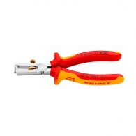 Клещи за заголване на кабели KNIPEX 0.5-10кв.мм/160мм, регулиращ винт, CS, двукомпонентна дръжка, 1000V