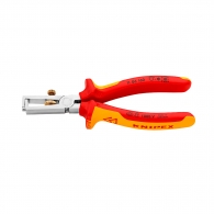 Клещи за заголване на кабели KNIPEX 0.5-10кв.мм/160мм, регулиращ винт, CS, двукомпонентна дръжка, 1000V