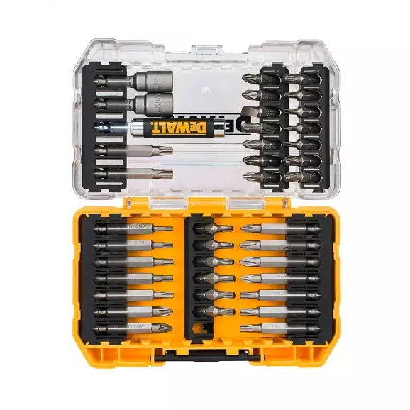 Комплект накрайници DEWALT 40части, PH, PZ, SB, TX, шестостен с магнитен държач