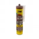 Силикон неутрален TKK Tekasil Color 300мл-кафяв, за уплътняване на фуги в бани, кухни, душ кабини, мивки и други - small