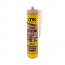 Силикон неутрален TKK Tekasil Color 300мл-карамел, за уплътняване на фуги в бани, кухни, душ кабини, мивки и други - small