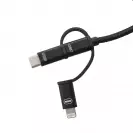 Кабел заряден USB LASERLINER 3в1, версия 2.0, тип A, 1.5м - small, 147445