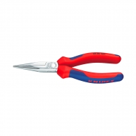 Клещи жустерни KNIPEX 160мм, прави, CrV, полукръгли плоски челюсти, двукомпонентна дръжка