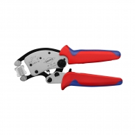 Клещи кербовъчни KNIPEX 0.14-16.0мм2, за неизолирани кабелни накрайници, AWG 26-5, двукомпонентни дръжки