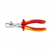 Клещи за заголване на кабели KNIPEX 0.5-6.0кв.мм/180мм-с винт, регулиращ винт, CS, двукомпонентна дръжка, 1000V