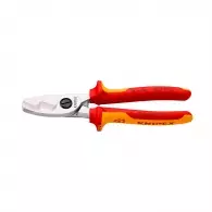 Ножица за кабели KNIPEX 200мм 1000V, ф20мм, Cu-Al, двукомпонентна дръжка