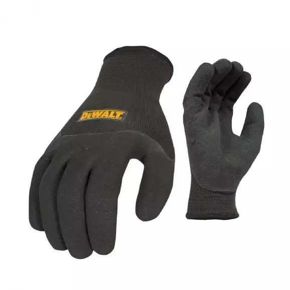 Ръкавици DEWALT DPG737L EU, черни, полиестер, топени в нитрил, ластичен маншет 