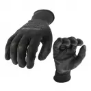 Ръкавици TOPSTRONG 10., черни, от полиестерно трико, топени в латекс, ластичен маншет - small