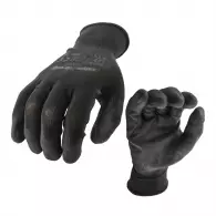 Ръкавици TOPSTRONG 10., черни, от полиестерно трико, топени в латекс, ластичен маншет