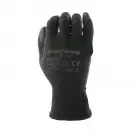 Ръкавици TOPSTRONG 10., черни, от полиестерно трико, топени в латекс, ластичен маншет - small, 150306