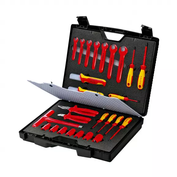Комплект инструменти KNIPEX VDE 26 части, 1000V, отвертки, клещи, ключове в куфар