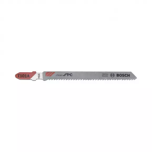 Нож за прободен трион BOSCH T101A 1.7х100/75мм, за ламинат, пластмаса, HSS, Т-захват