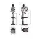 Бормашина настолна OPTIMUM OPTIdrill DH 28GSV 400V, 1500W, 45-3200об/мин, 400V - small, 159182