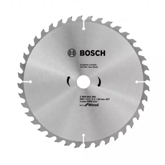 Диск с твърдосплавни пластини BOSCH ECO WOOD 305/3.2/30 Z=40, за дървесина