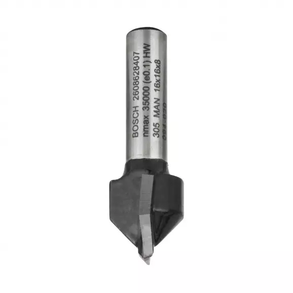 Фрезер за V-образни канали BOSCH D=16мм I=16мм L=45мм А=90° S=8мм Z=2, RH