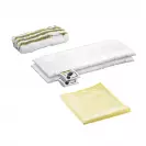 Микрофибърни кърпи за баня KARCHER, 2 x кърпи за под, 1 x полираща кърпа, 1 x абразивен калъф за ръчна дюз - small