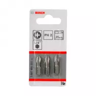 Накрайник кръстат BOSCH PH 2x25мм 3бр, C6.3, CS