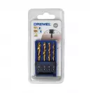 Свредла DREMEL 636 3.0-6.0мм 4части, за дърво, HSS-TiN, цилиндрична опашка - small