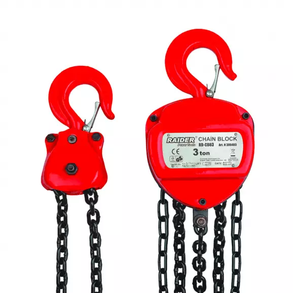 Макара полиспасна верижна RAIDER RD-CB03 3t 3м, двойна верига 