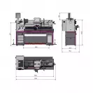 Струг металообработващ OPTIMUM OPTIturn TH 4010D 400V, 1500W, 45-1800об/мин, с цифрова индикация - small, 167289