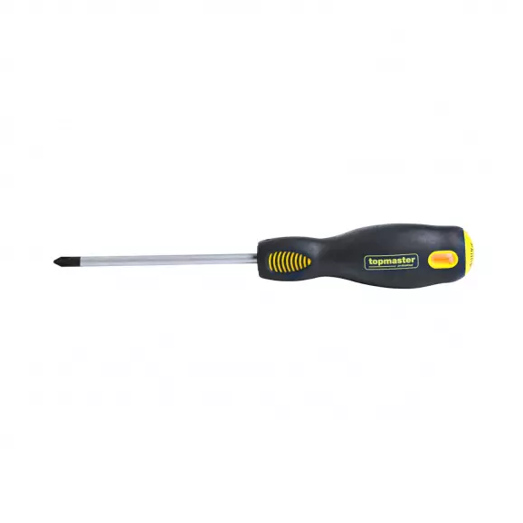 Отверткa кръстата TOPMASTER PZ0 3.0х150/75мм, намагнетизиран връх, SVCM, двукомпонентна дръжка