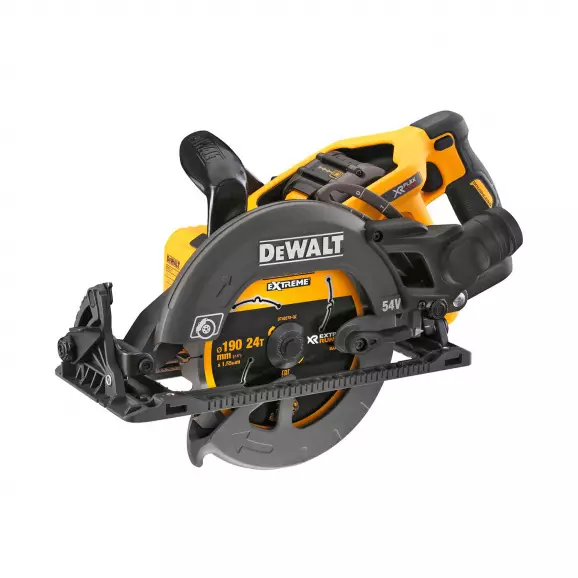 Акумулаторен циркулярен трион DEWALT DCS577N, 54V, 1.5-3.0Ah, Li-Ion, ф190х30мм, 5800об/мин, безчетков
