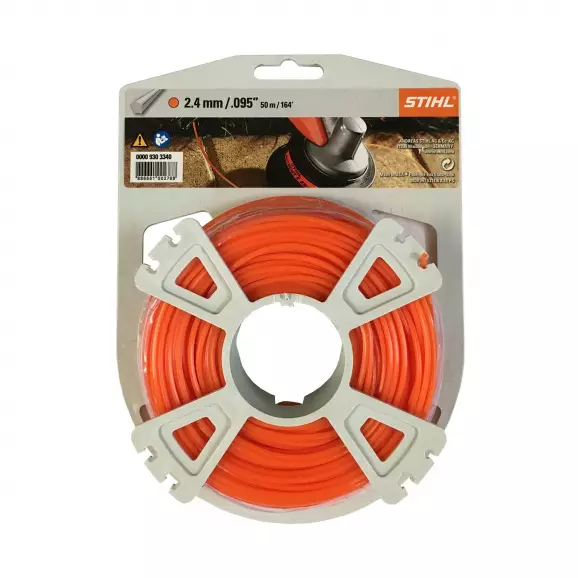 Корда STIHL 2.4мм/48м, петоъгълна, дължина 48м, оранжева