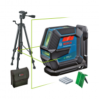 Линеен лазерен нивелир BOSCH GLL 2-15 G Pro, 2 лазерни линии, точност 3mm/10m, автоматично