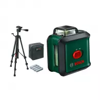 Линеен лазерен нивелир BOSCH UniversalLevel 360 Set TT150, 2 лазерни линии, точност 4mm/10m, автоматично