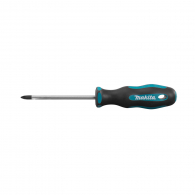 Отверткa кръстата MAKITA PH2 6.0х210/100мм, намагнетизиран връх, CrV, двукомпонентна дръжка