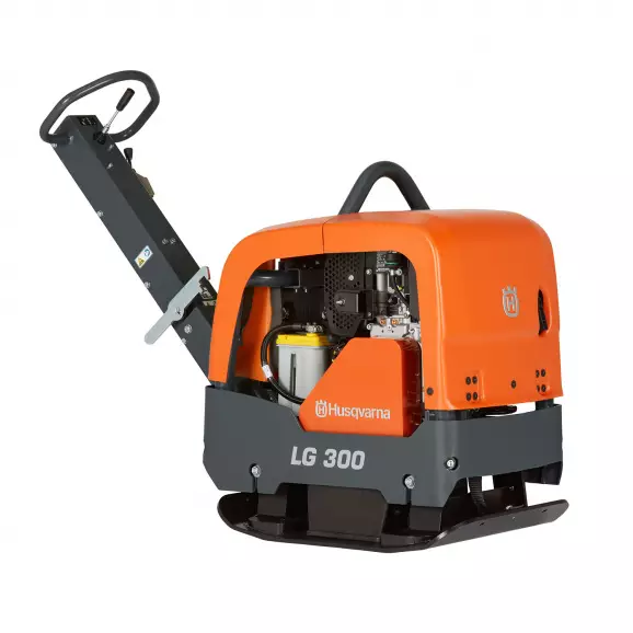Реверсивна виброплоча HUSQVARNA Construction LG 300., 5.3kW, 40kN, 725х600мм, с ръчен старт